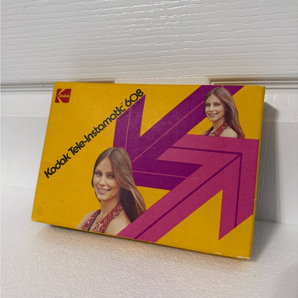 Kodak Tele-Instamatic 608 Box in Yellow and Purple